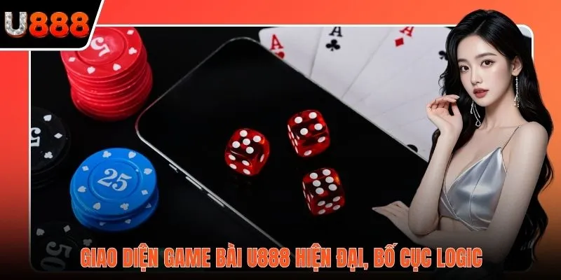Giao diện game bài U888 hiện đại, bố cục logic